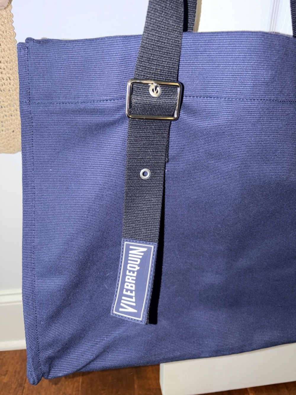 NWT Vilebrequin Navy Canvas Messenger Tote - Picture 2 of 4